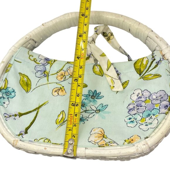 Gymboree Vintage Bonjour Provence Wicker & Floral Fabric Handbag Purse - Picture 8 of 9